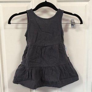 NWT - Cat & Jack Sleeveless Summer Dress - Dark Blue - Size 18 mos